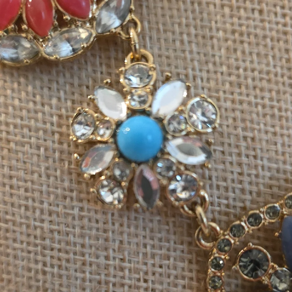Susan Graver Floral Multi-Color Statement Necklace - Picture 4 of 7